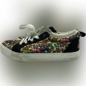 Super Mario Ground-Up Canvas Lace-Up Sneaker Shoes Unisex Youth Size 5
